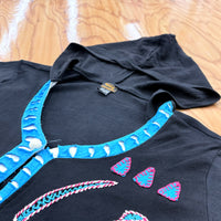 【Used & Vintage】【RISING INTERNATIONAL】ネパール製 刺繍フーデッドロングカーディガン