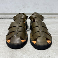 【FRACAP x AT.1011】 Art.D034 CH Sandals - Toscano Liscio Oliva