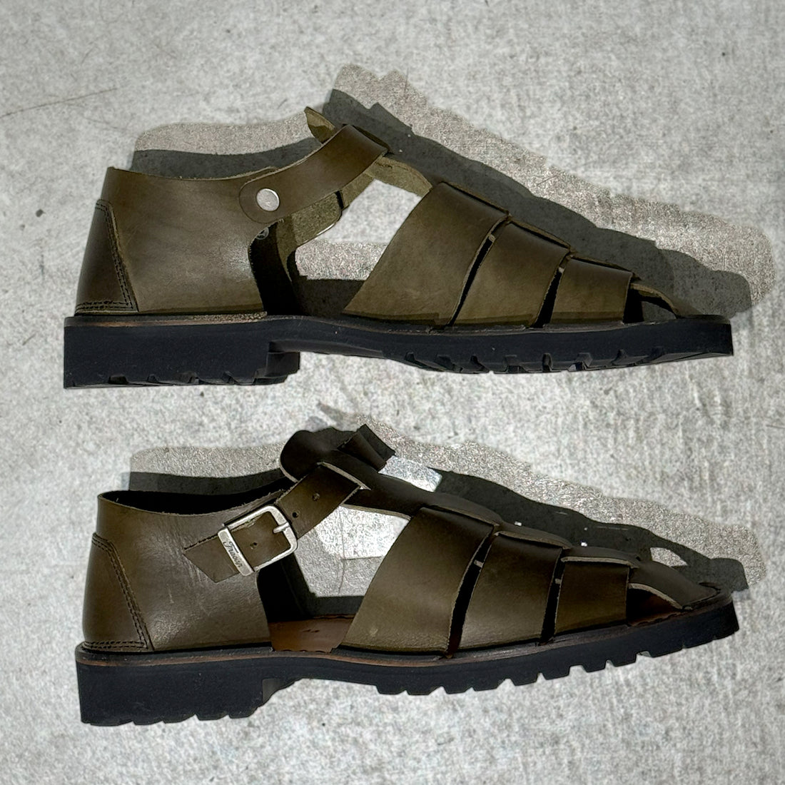 【FRACAP x AT.1011】 Art.D034 CH Sandals - Toscano Liscio Oliva