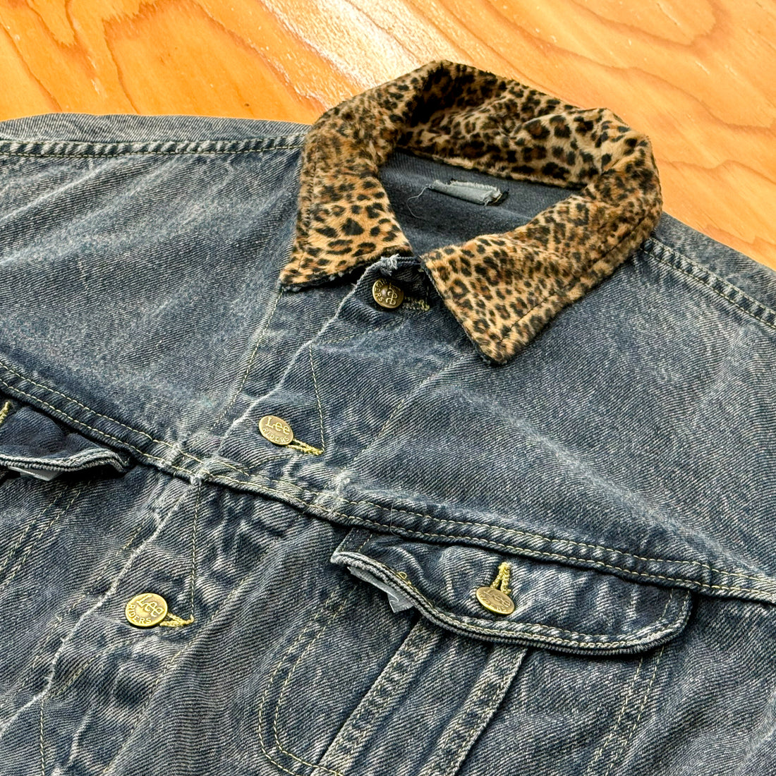 【Used & Vintage】【Lee】PATD-153438 レオパード柄 デニムジャケット