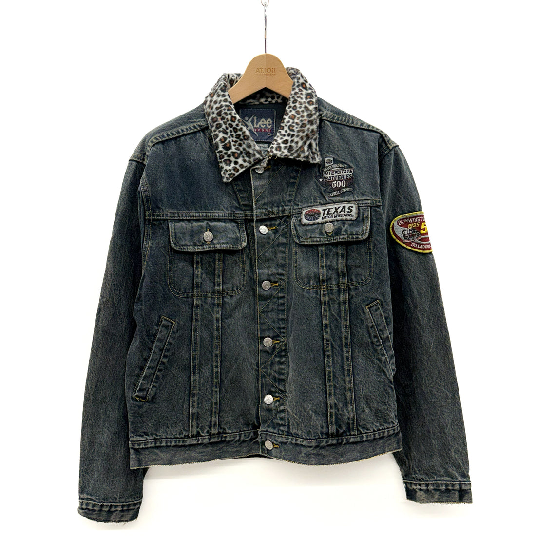 【Used & Vintage】【Lee SPORT】NASCAR レーシングワッペン レオパード柄 デニムジャケット