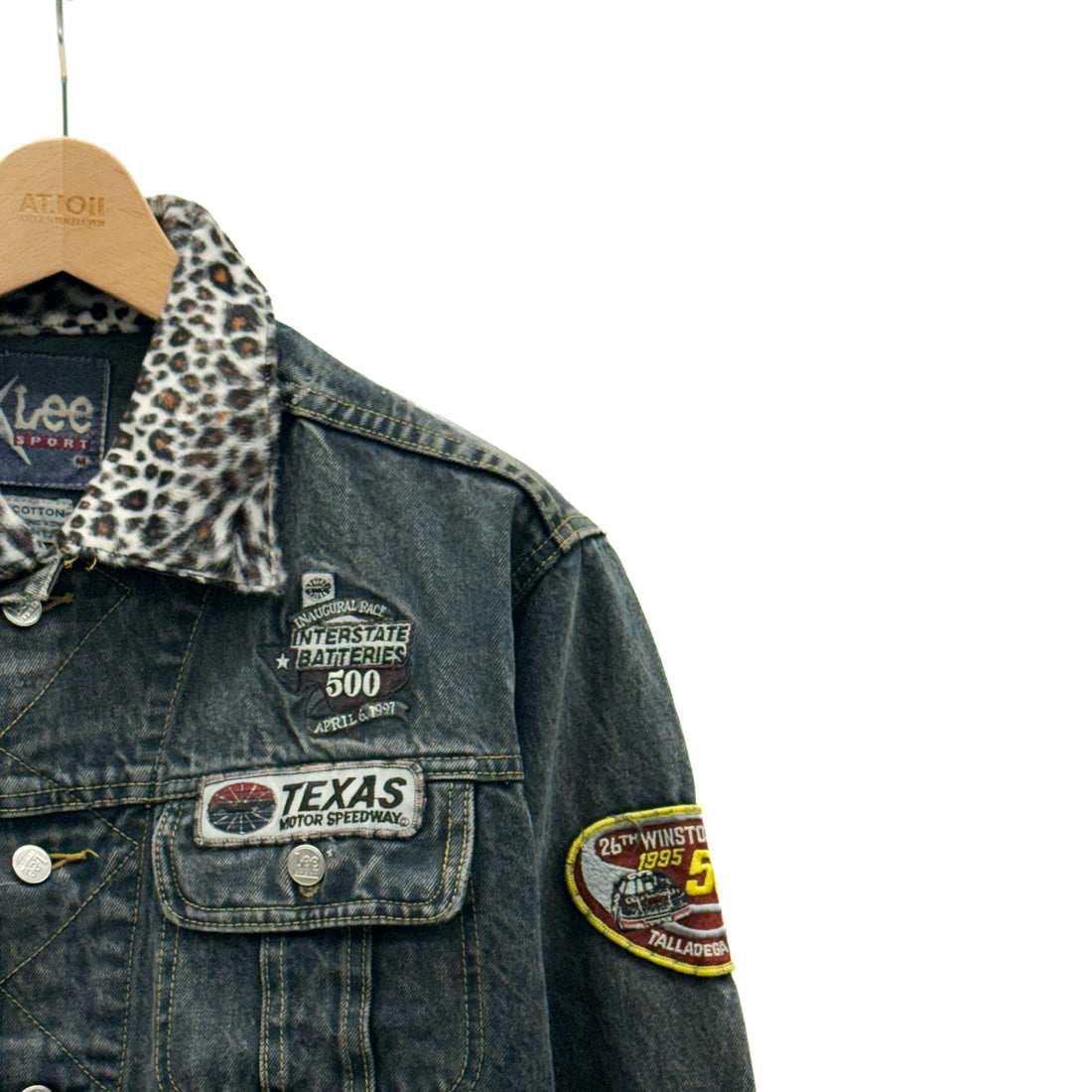 【Used & Vintage】【Lee SPORT】NASCAR レーシングワッペン レオパード柄 デニムジャケット
