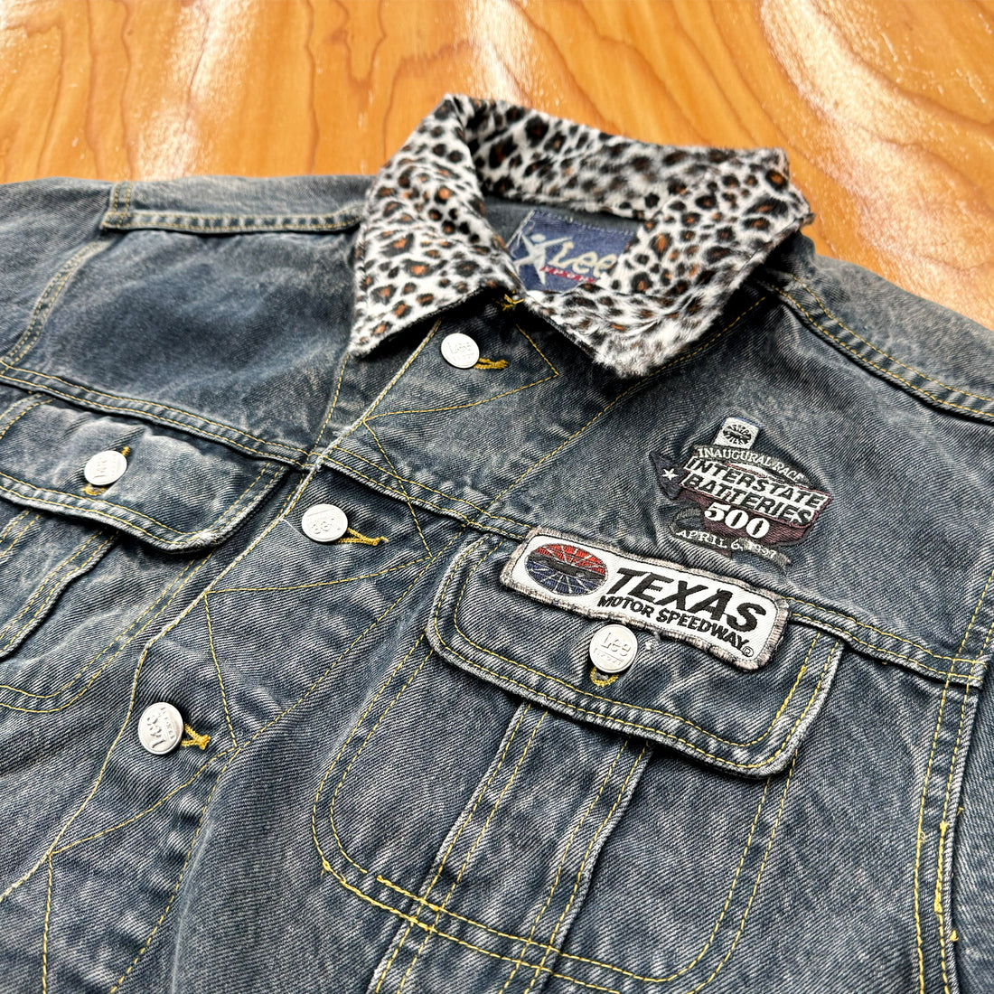 【Used & Vintage】【Lee SPORT】NASCAR レーシングワッペン レオパード柄 デニムジャケット