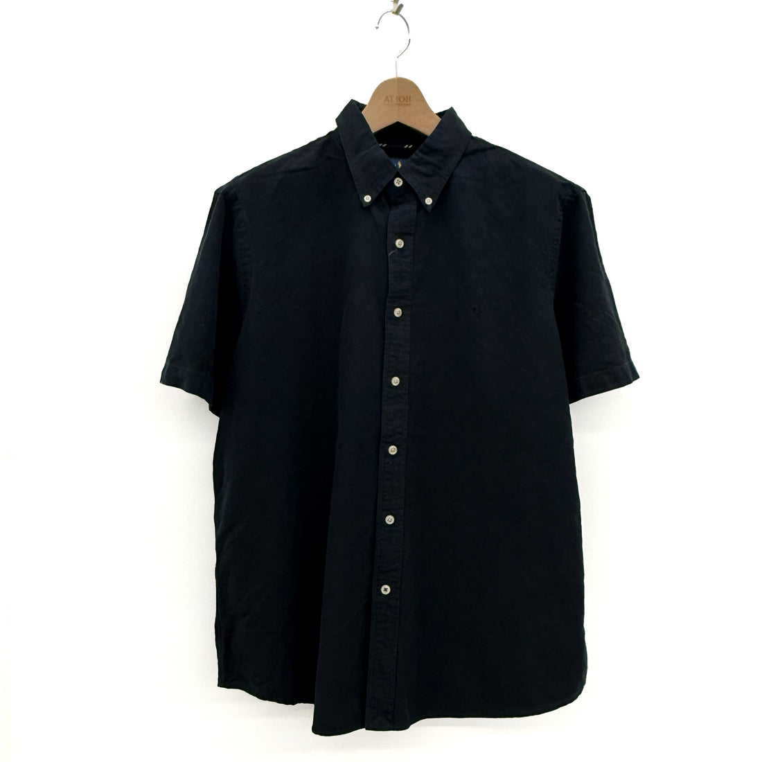 【USED&Vintage】【POLO RALPH LAUREN】 半袖ボタンダウンシャツ ブラック